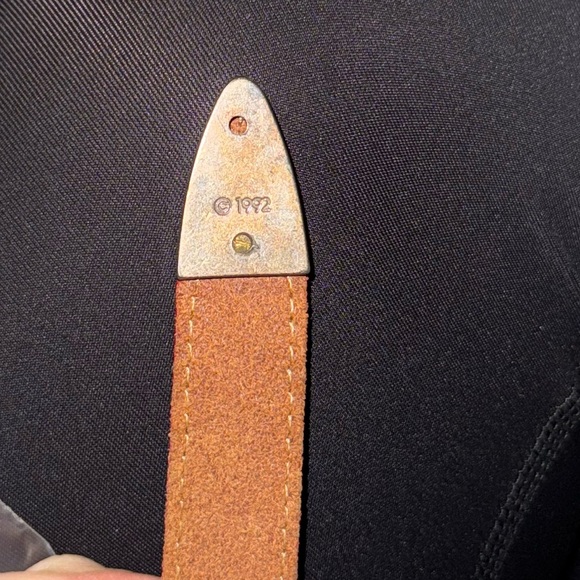 Justin's Top Grain Cowhide Leather Red Conchos Belt | Sz 30 - Picture 14 of 16